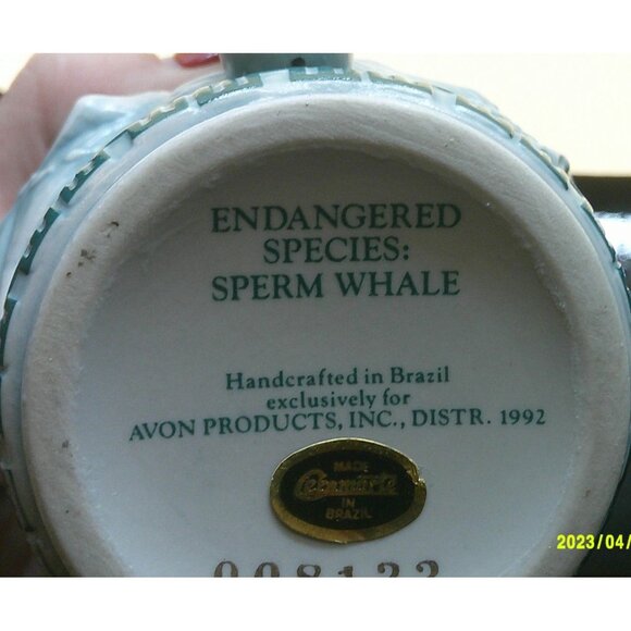 Avon 1992 Sperm Whale Stein & SPI Dolphin Bronze Figurine * Sea Ocean AB616 ff - Picture 4 of 8